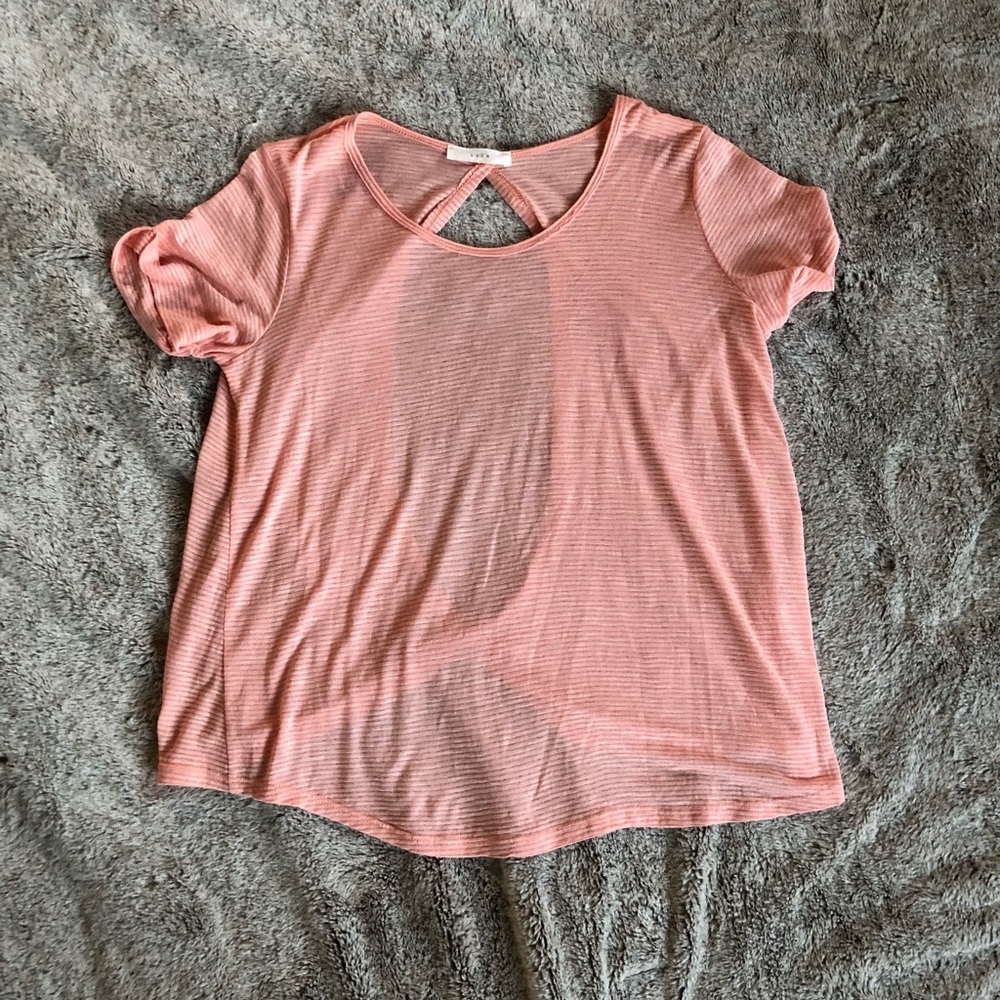 Peach Open Back Top